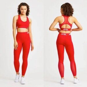 Aybl Red Sports Bra Size Small